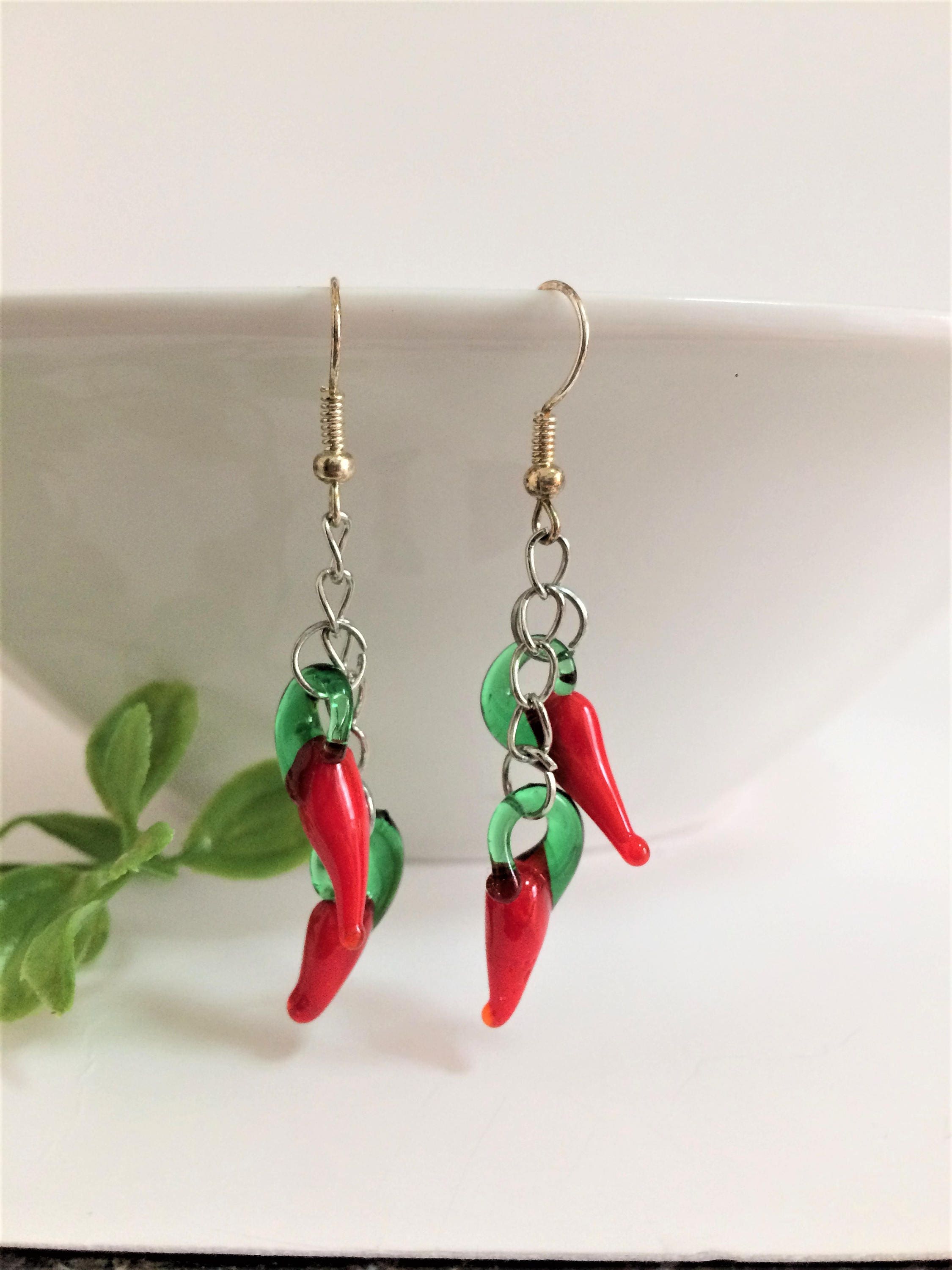 Chili Pepper Earrings Chili Earrings Chili Pepper Jewelry