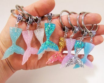 Mermaid tail keychain, mermaid tail key chain, mermaid party favors, mermaid gift, mermaid accessories, mermaid gifts, mermaid tail