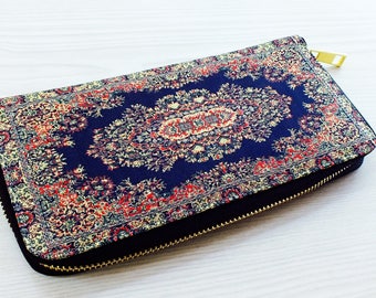 Vegan wallet women, Unique wallet, Unique women's wallet,Ethnic wallet, Tribal wallet, tapestry wallet,black hippie wallet, bohemian wallet,