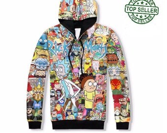 Rick and Morty Hoodie / Rick and Morty Hoodie / Rick and Morty / Casual hoodie / Size S M L XL 2X / FREE Worldwide Shipping