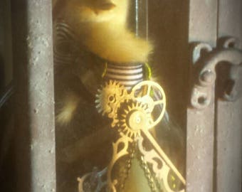 Steam Punk, taxidermy, duckling, clock, gears, handmade, victorian, gothic, cosplay, industial, diesel punk, clock punk, lolita, renaissance