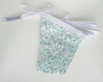 Duck Egg Blue Floral Bunting