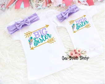 Big Sister Little Sister outfits, Family Picture, Pregnancy Anouncement, Matching Sister Outfit, Big Sis Little Shirt, Little Sister BSLS6L