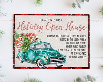 Holiday Open House Invitation For Business Or Store Festive