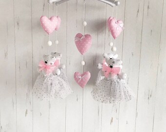 Baby Mobile/Nursery Mobile/Nursery Decor/Musical mobile/bears mobile