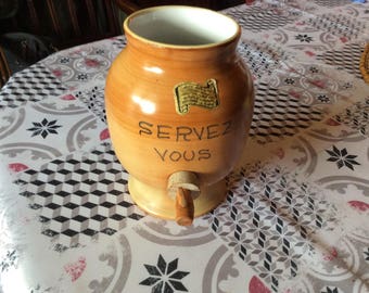 Handmade artisan ceramic wine fountain