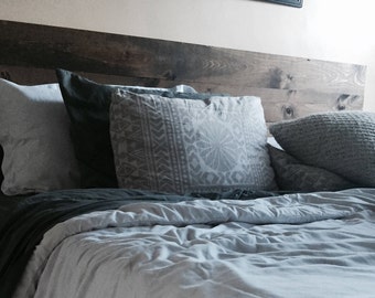 King Size Wood Headboard l Dark Walnut Wood Headboard | Handmade King Headboard | Full, Twin, Queen Headboards available