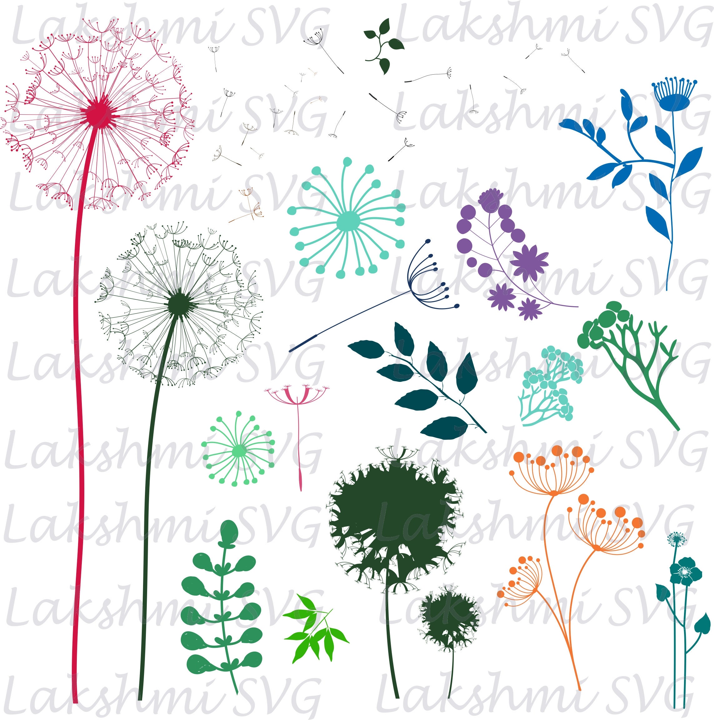 Flower SVG Bundle Flower clipart Flower cut files svg files