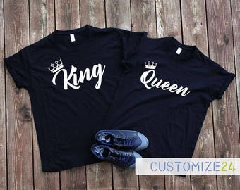 Magliette Coppia King Queen, Set 2 T-Shirt Abbinate per
