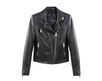 Women leather jacket | Etsy