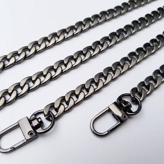 wholesale gunmetal chain purse strap bag handbag strap handles Crossbody chain links Replacement ...