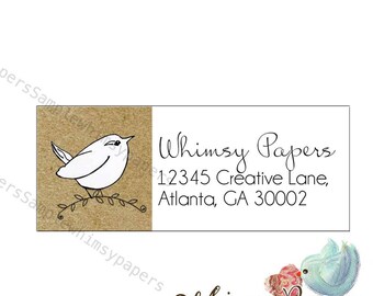 Return Address Label, Bird Return Address labels,