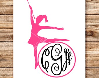BATON TWIRLER MONOGRAM frame, Digital Cut Files