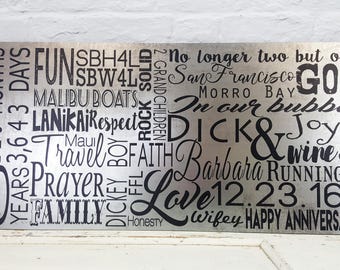 10th anniversary gift for him, 10 year anniversary, anniversary gift, wedding anniversary, gift for wife, tin anniversary, aluminum