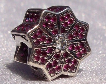 Authentic Pandora, Poinsettia, Bracelet Charm, Silver, Cz 925 ALE, 2016 Black Friday, Red, Holiday, Limited Edition, Gift Box, FREE SHIPPING