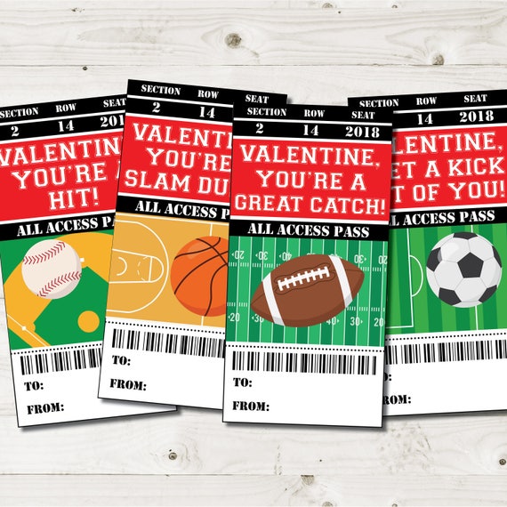 Sports Valentine Cards kids football valentines soccer