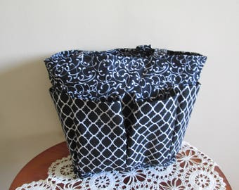 Black and WHite Bingo Bag, Craft Bag, Diaper Bag