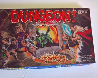 Dungeon Vintage Fantasy Board Game 1980s Unique Nerd Geek Collectible Toy Dungeon Vintage Fantasy Board Game 1980s Unique Nerd Geek Collectible Toy