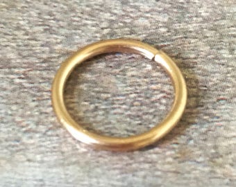 14K Gold Nose Hoop Ring, Real Gold Hoop Nose Ring, 14K Gold Septum Ring, Cartilage Earrings, Tragus Hoop, 14K Gold Hoop Earrings