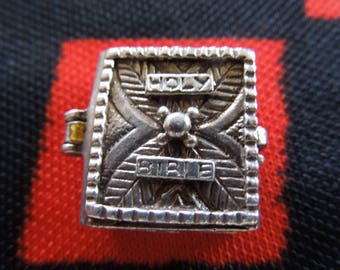 Opening Sterling Bible Charm Silver Bible Locket Charm Opens To The 23rd Psalms Charm for Bracelet from Charmhuntress 04786
