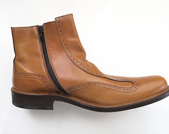 Moma Ankle Boot Stivali Uomo in Pelle con ziip