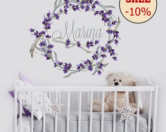 Girls Name Wall Decal Rustic Nursery Decor Personalized Name Wall Decal Nursery Decor Rustic Name Decal Crib Decor Boho Decal (MA242)