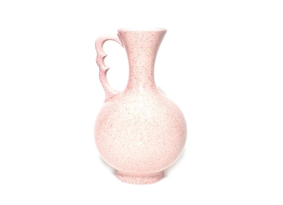 Mid Century Modern Red Wing Pink Speckled Pottery Pitcher Mid Century Modern Red Wing Pink Speckled Pottery Pitcher