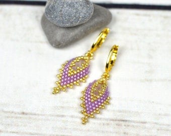 mother-gift-ideas-for-women-gift-for-mom-from-daughter simple earrings dangle earrings romantic gift beaded earrings seed bead earrings boho
