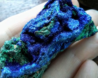 RAW AZURITE & MALACHITE- Healing, Energy Work, Chakra, Crystal Magic, Metaphysical, Witch, Reiki, Feng Shui,Yoga, Meditation, Zen 16.00US