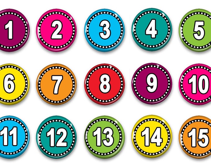 Calendar Numbers - Numbers 1 - 31 - Attendance Numbers - Magnetic Numbers - Homeschool Family - Preschool Learning - Counting Magnets