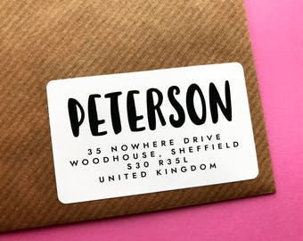 Return Address Label, Bold Address Sticker, Personalised Return Address Label, Business Address Sticker, Simple Return Address Stickers