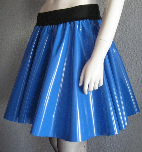 red pvc skater skirt