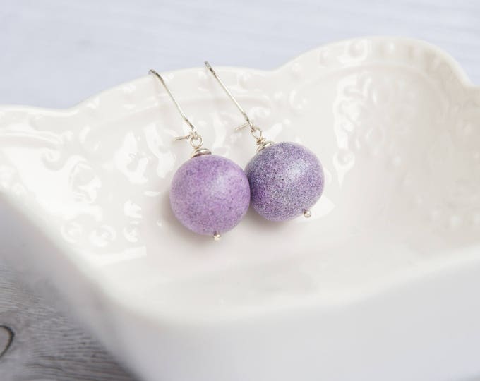 Lavender earrings, Purple dangle earrings, Purple earrings, Purple wedding jewelry, Purple jewelry, Lilac earrings, Lilac jewelry