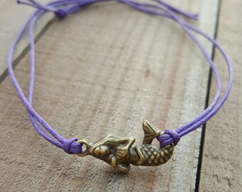 Mermaid Bracelet, Mermaid Jewelry, Be A Mermaid Gift, Mermaid Shower Favor, Mermaid Wish Bracelet, Mermaid Friendship Bracelet, Mermaid