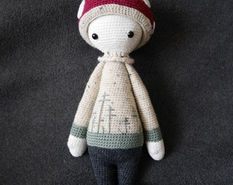 Paul the mushroom Lalylala doll, plush crochet Amigurumi, Paul the mushroom