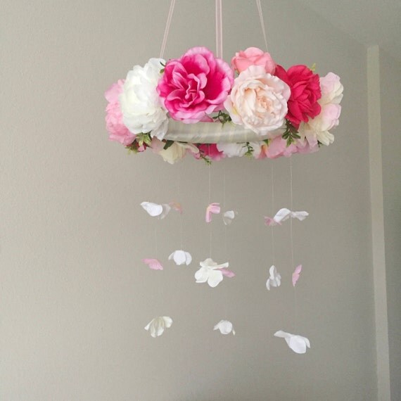 HUGE Flower Mobile Floral Mobile Floral Chandelier Nursery