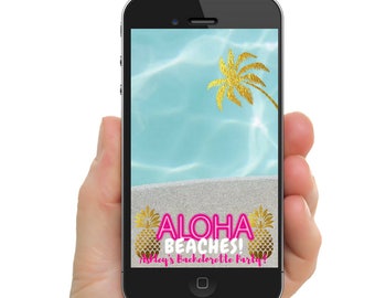 Aloha Beaches Bachelorette Party Snapchat Filter - Birthday Party Filter