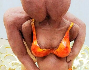 FREE SHIPPING Lovers sculpture houseworming gift wedding gift lovers hug wedding gift ready to ship couple sculpture