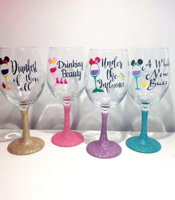 Download Disney princess inspired wine glasses. Drinking beauty. Drunk