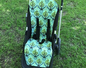 Bugaboo Cameleon stroller liner, green tree Tula Pink fabric - made to order