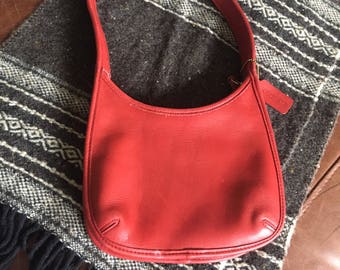 Red Coach Shoulder Bag// Vintage Coach Bag