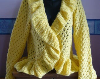 Vest romantic ruffles and ruffles, fall-winter - made-to-order.