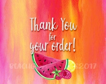 Thank You for Your Order - Summer Sunrise