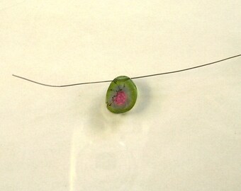 Watermelon tourmaline slice AA+ 11.5 x 9 x 3.5mm 4.8ct