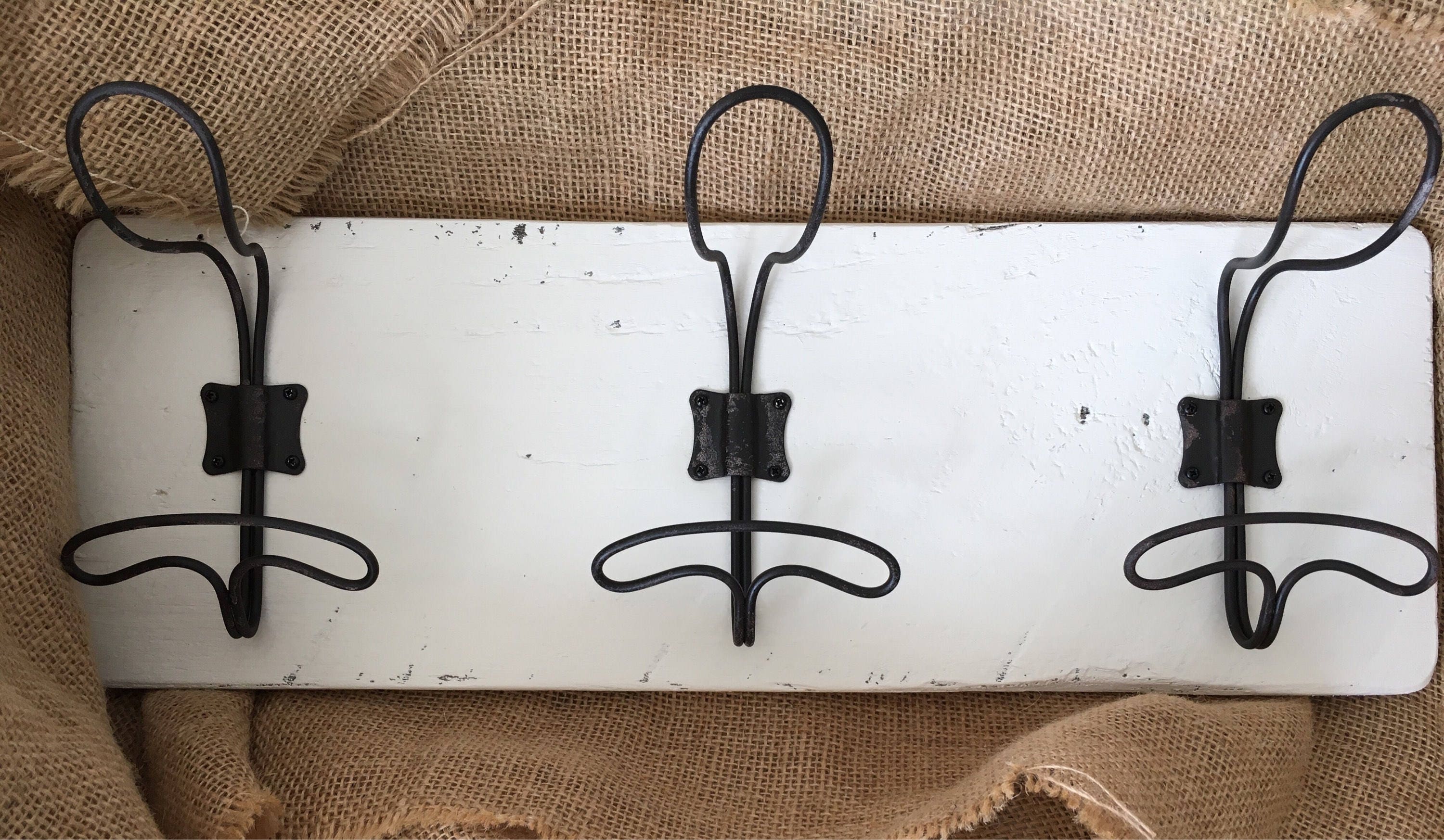Wire Locker Room Wall Hooks on Reclaimed WoodWire Hook