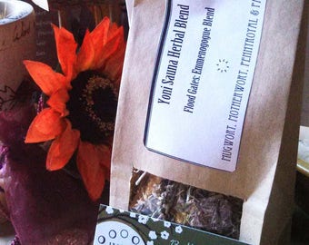 YoniSauna HerbalBlend: FloodGates- Emmenagogue Blend || 1 OZ || Vaginal Steam, Yoni Steam, Vaginal Health, Womb Health, Menstruation ||
