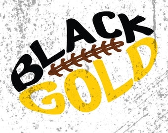 Black and gold football, i bleed , Football SVG, PDF, PNG, dxf Design