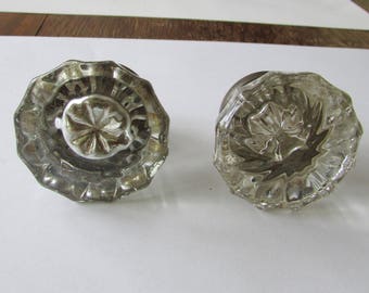 2 Vintage Glass Doorknob Door Knob Nice Design