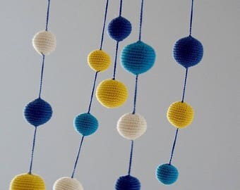 Crochet baby - baby room - educational montessori mobile ornament