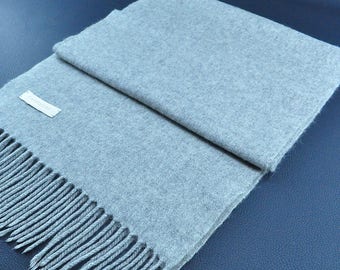 Cashmere Scarf Ash Gray 100% Cashmere Scarf Muffler 58" X 12"